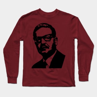 Salvador Allende Silhouette - Chilean Socialist, Leftist, Marxist Long Sleeve T-Shirt